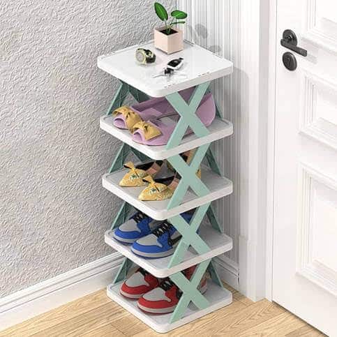 5 Layer X Shap Stackable Shoe Rack Shoe Stand Support Home Door Entrance Shoes Rack Space Saving Cabinet Shoe Storage Organizer sadadro