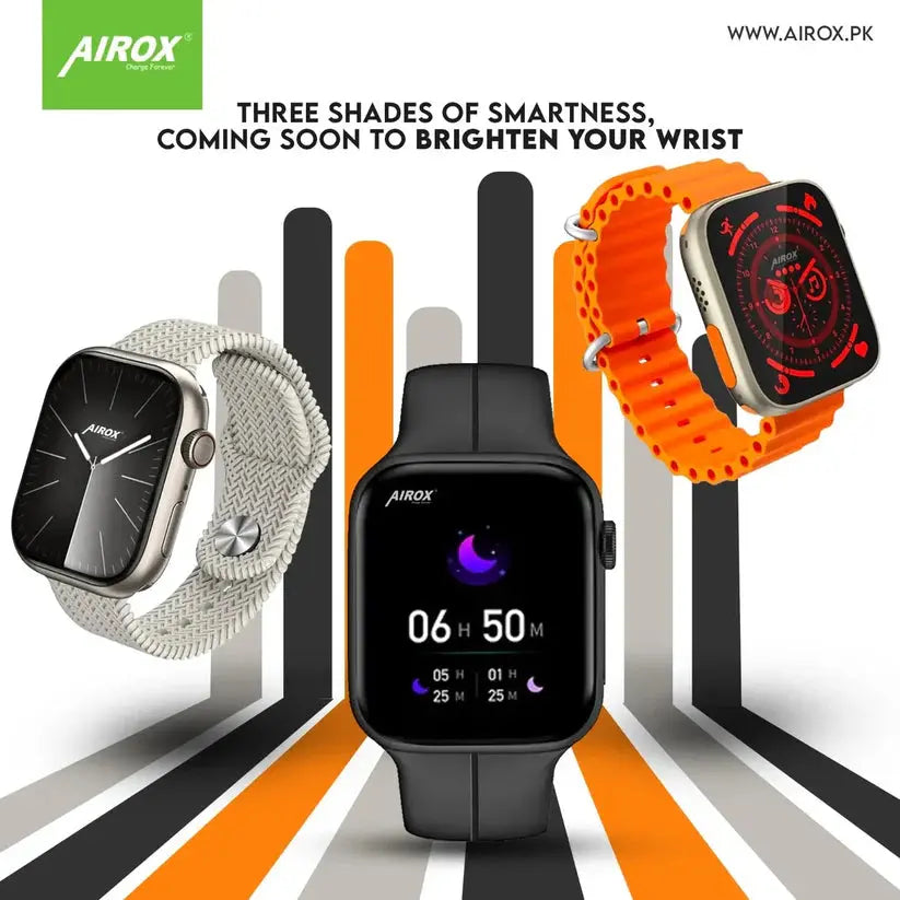 Airox W1 Smart Watch Fitness Partner and Bluetooth Calling | 2.2 Inch with 3 Straps Airrox