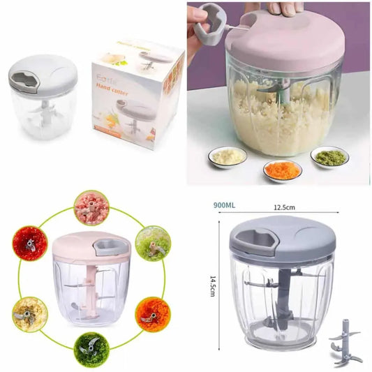 Manual Garlic Chopper Hand-Powered Food Chopper Mini Pull String Design Food Processor, Mincer,Garlic Press Mincer Pepper Chili Nuts Meat Grinder sadadro