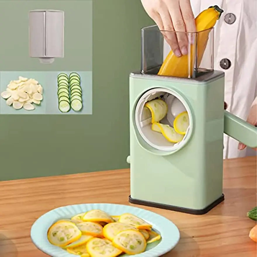 Multifunctional Rotary Vegetable Cutter 3 In 1 Manual Vegetable Slicer Rotary Cheese Grater Shredder Potato Chopper Carrot Cutter Peeler Maker sadadro