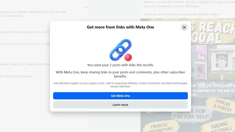 Meta Tests Charging Government and Nonprofit Facebook Pages for Links