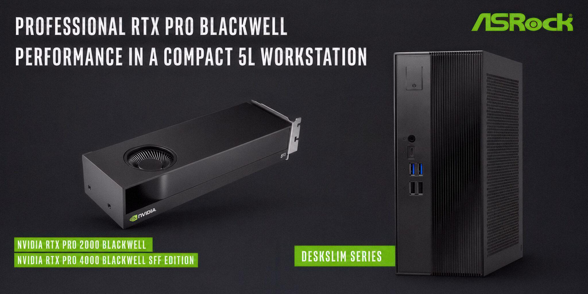 ASRock DeskSlim: 5L Mini PC Supports 125W CPUs and Discrete GPUs