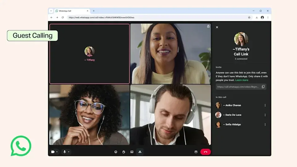 WhatsApp Now Lets Anyone Join Calls Without an Account or App